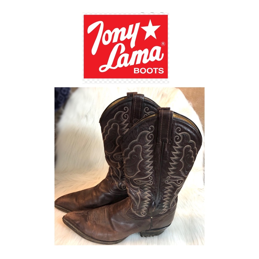 Tony Lama Cowboy Boots Men’s 10